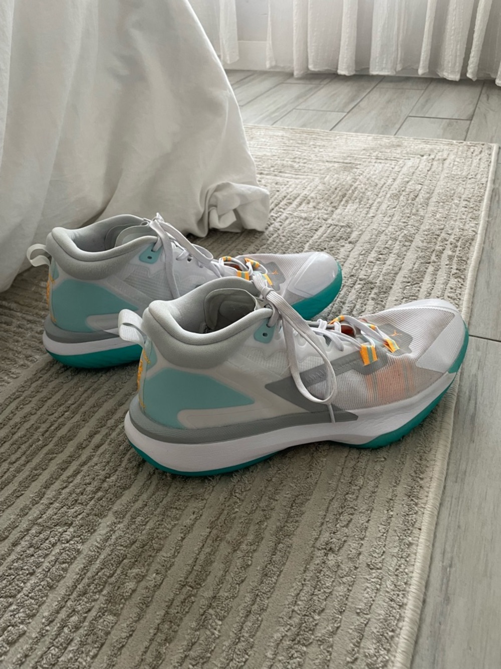 Air Jordan Zion 1 PF 'White Dynamic Turquoise' - Picture 8 of 12